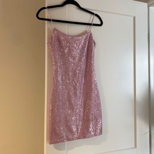 Pink shimmery dress